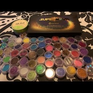 55pc glitter,BH Eyeshadow Pallet,Setting powder.